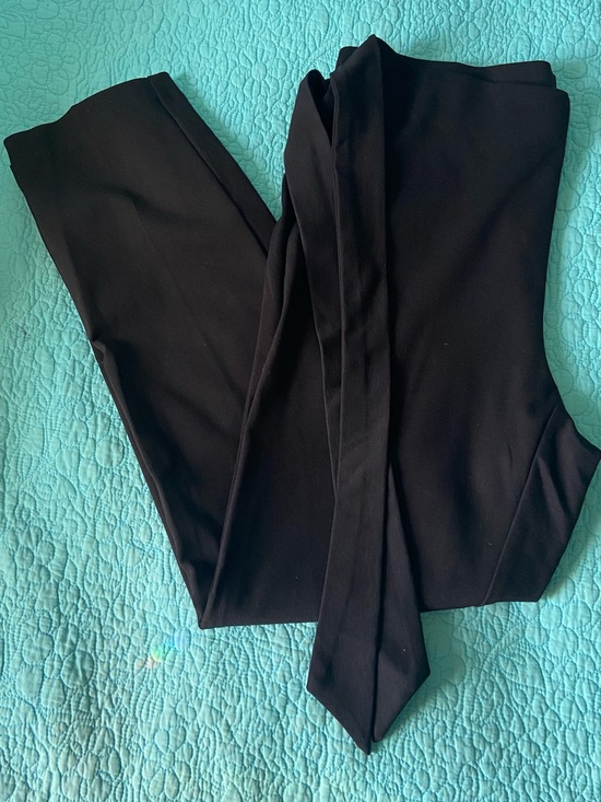 Jules & Leopold Pants - Jules & Leopold Black High-Rise Tie-Waist Skinny Pants